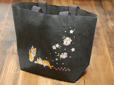 さんじゅーろーデニムミニトートバッグ 高梁 みやげ 備中松山城