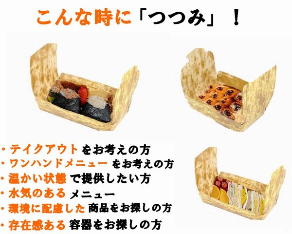 つつみ 竹皮柄PPL-2　200枚パック レンジ対応 軽食 惣菜 お菓子