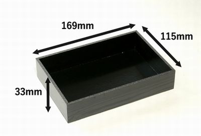 弁当・寿司向け｜発泡素材 折箱容器〈黒部柄〉｜軽量・保冷｜WSB-410