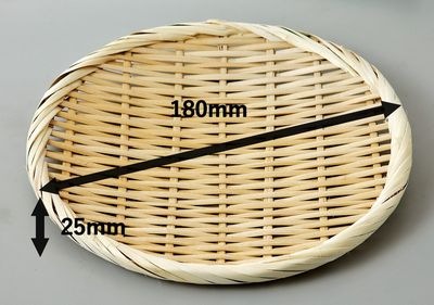丸盆ザル並 6寸 15097G 器 竹 ザル そば 天ぷら 