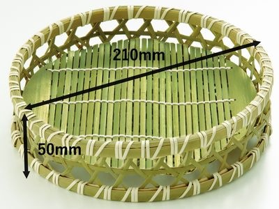 青六ツ目高台ミス付 大 21356L 器 竹 ザル そば 天ぷら 