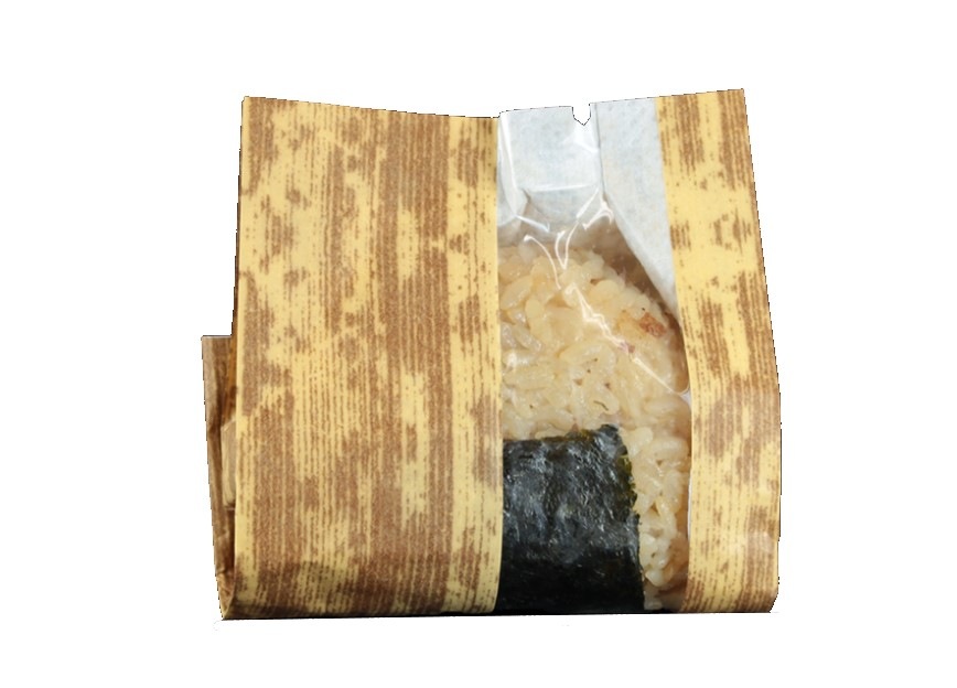 竹皮柄 おにぎり袋 MOF-170-T 1000枚パック 持ち帰り おにぎり