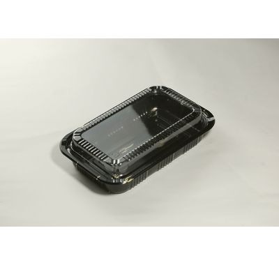 在庫限り！寿司容器 CZ-7 金ねごろ ふた付 50枚パック 205×130×32mm HIPS 10貫用 寿司/惣菜/弁当
