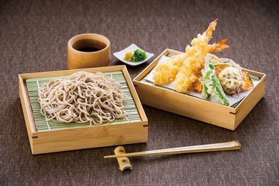 炭化麺皿 正角 19477 器 竹 ザル そば 天ぷら 