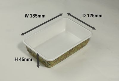 弁当容器 うな重大 茶 漆外 ふた付 25枚パック 185×125×45mm PSP 弁当/丼もの