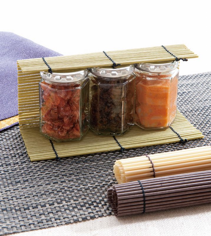 樹脂すだれ ベージュ REW-200  大 200×210㎜ 省スペース お菓子 寿司 ギフト