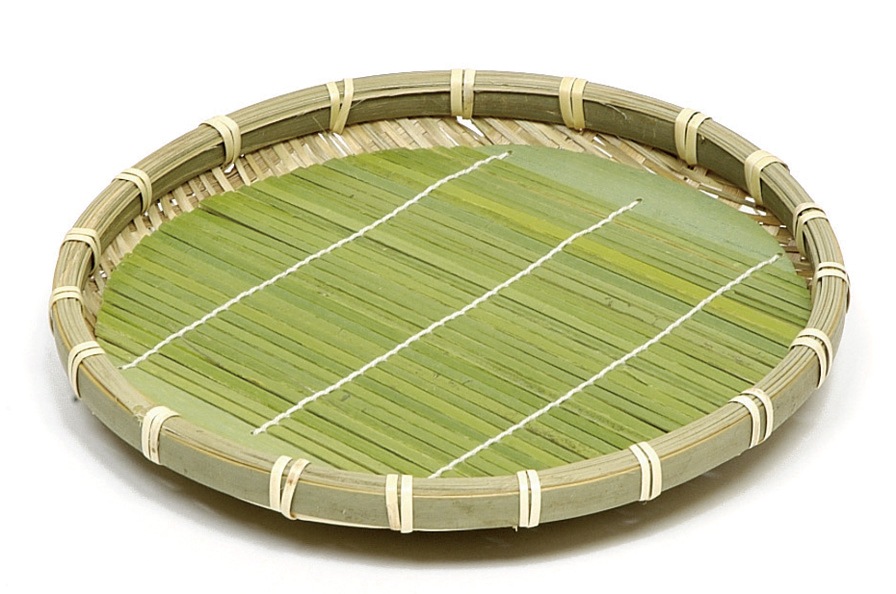 そばざる丸-L 19457 器 竹 ザル そば 天ぷら 