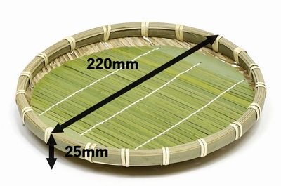 そばざる丸-L 19457 器 竹 ザル そば 天ぷら 