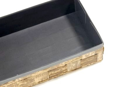 竹皮編 ハイブリッド容器 TXH-6H-BK 裏黒 20個パック 天然素材 寿司 弁当 お菓子