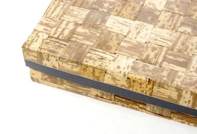 竹皮編 ハイブリッド容器 TXH-6H-BK 裏黒 20個パック 天然素材 寿司 弁当 お菓子