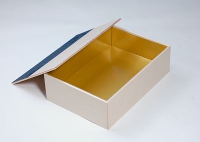 ファルカタ折箱　FO-187A 藍 金台紙付