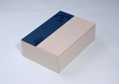ファルカタ折箱　FO-187A 藍 金台紙付