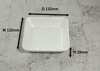 トレー C-7 100枚パック 132×132×29mm PSP 多岐用途 精肉/鮮魚/惣菜
