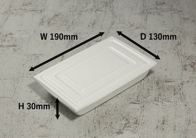 弁当容器 折蓋B 一体型 100枚パック 190×130×30mm PSP 弁当/お菓子