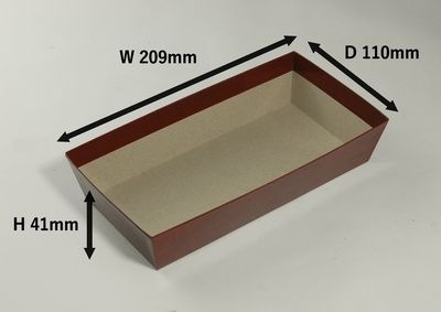 はり箱 PHR-209-FT 朱 （50枚パック） 中仕切り 透明ふた付 紙 テイクアウト 高級 惣菜/弁当箱