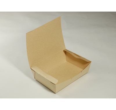 クラフトBOX (M) 一体型 50枚パック 素材感 惣菜 雑貨 お菓子