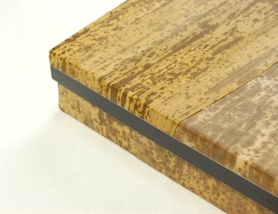 竹皮貼 ハイブリッド容器 裏黒｜加工品・特産品ギフト・弁当・そば用｜MXH-210H-BK