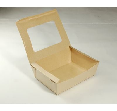 クラフトBOX (L) 窓付き 200枚パック 視覚効果 弁当 ギフト お菓子