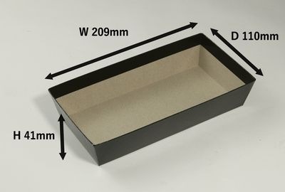 はり箱 PHB-209 黒 （ 本体のみ）50枚パック 紙 高級 持ち帰り 弁当/惣菜箱
