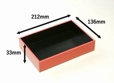 弁当・寿司向け｜発泡素材 折箱容器〈ストライプ柄〉｜軽量・保冷｜300個パック｜WSR-420