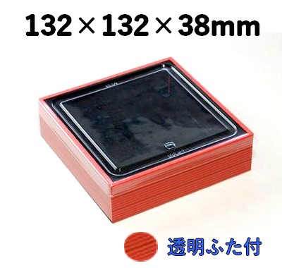 弁当・寿司向け｜発泡素材 折箱容器〈ストライプ柄〉｜軽量・保冷｜WSR-435