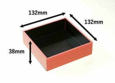 弁当・寿司向け｜発泡素材 折箱容器〈ストライプ柄〉｜軽量・保冷｜300個パック｜WSR-435