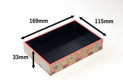 弁当・寿司向け｜発泡素材 折箱容器〈小梅柄〉｜軽量・保冷｜300個パック｜WSU-410