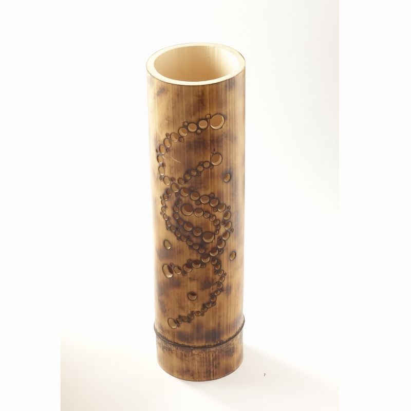 竹あかり （竹灯篭） 波 コード付きソケット/40W電球付 | 竹の皮、木