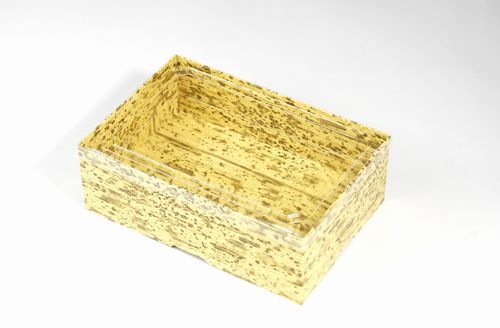 カンタン紙折BOX PTEOB-170-57 透明ふた付 省スペース 菓子 弁当 寿司