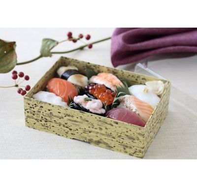 カンタン紙折BOX PTEOB-170-57 透明ふた付 省スペース 菓子 弁当 寿司