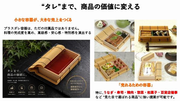 プラスダレ容器　PSY-206B 透明ふた付 特別感 惣菜 寿司 弁当