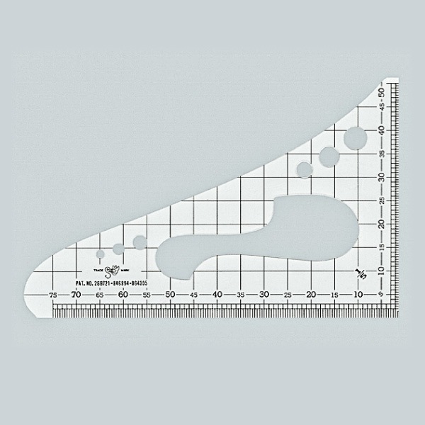 SMI正規教材 メール便対象】文化 透明方眼縮尺定規(1/4・1/5)｜三友教材オンライン
