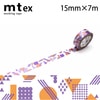 【メール便対象】mt 1P 高輝度 15mm×7m 重なる幾何学|マスキングテープ|製図デザイン