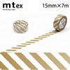 mt 1P ストライプ 15mm×7m 金|マスキングテープ|製図・デザイン