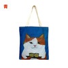 【メール便対象】猫柄トートバッグT-CAT2 マチ無し BLUE|トートバッグ/エコバッグ|雑貨