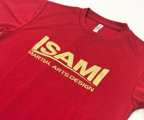 NEW OSAKAISAMI DRYMESH TEE（ガーネットレッド×ゴールド）