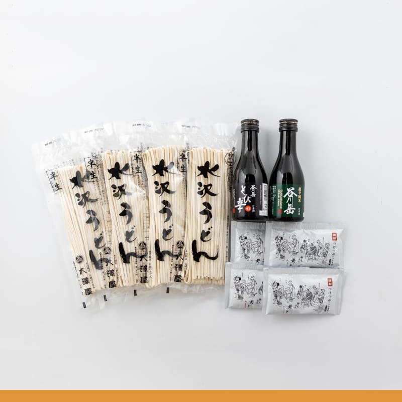 【数量限定】半生うどん（4人前）<br>日本酒セット 