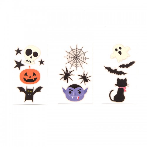 ハロウィン イラストセット フェイスペイントシール 3シートセット