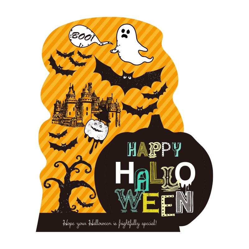 ストライプ柄　HALLOWEEN　スタンドパネル