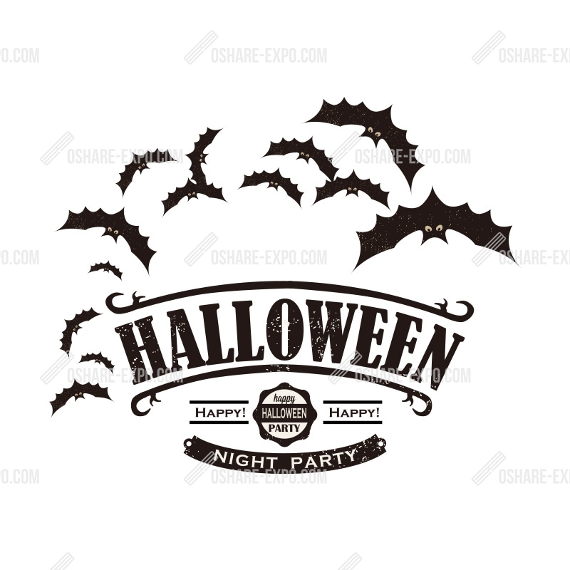 モノクロヴィンテージテイスト ハロウィン カッティングシート | 店内