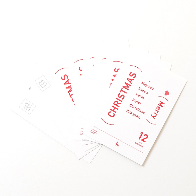 シンプル パーレン クリスマスDM・ポストカード (20枚セット)