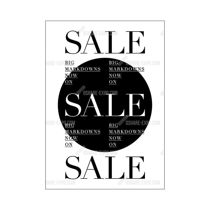 モノクロ SALE① ポップ・ポスター | 販促目的から探す,セール