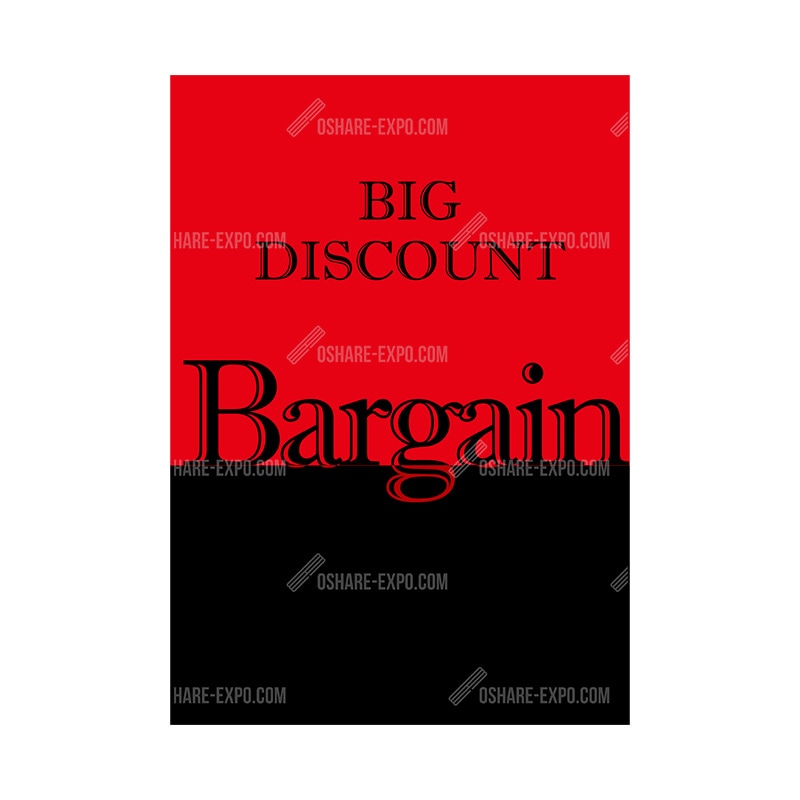 バイカラー BARGAIN ポップ・ポスター