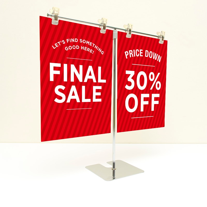ストライプFINAL SALE 10～90%OFF ダブルクリップ スタンドセット