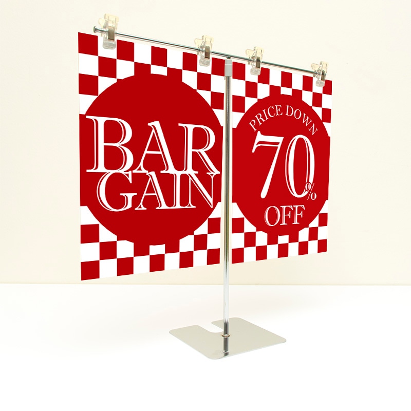 モザイク柄 BARGAIN 10～90%OFF ダブルクリップ スタンドセット