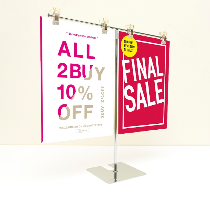 2BUY OFF+FINAL SALEデザイン ダブルクリップ スタンドセット ピンク