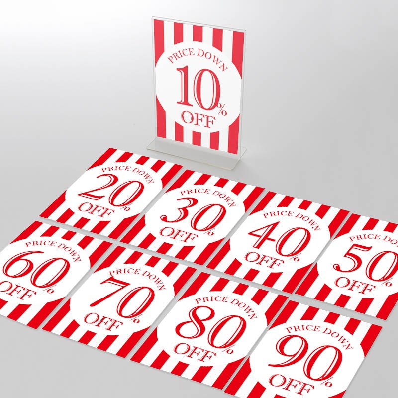 アクリルスタンドセット 太ストライプ 10~90%OFFポップ