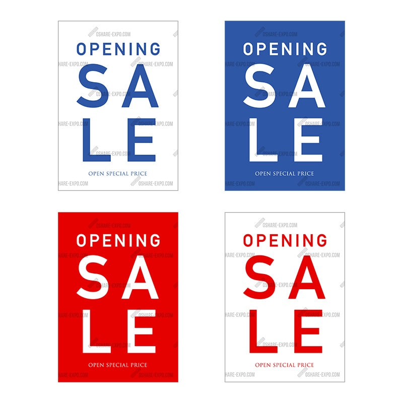 シンプル OPENING SALE② ポップ・ポスター