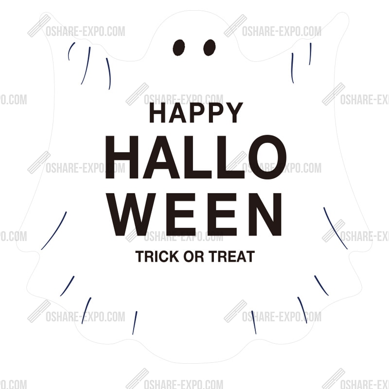オーダー用】 ハロウィン① オバケとシマエナガ 誕生日 カッティング