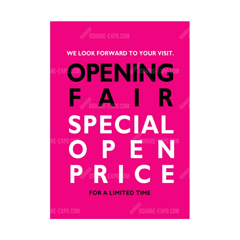 SPECIAL PRICE OPENING FAIR ポップ・ポスター | 販促目的から